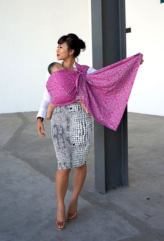 Damask Pink/Grey (Ring Sling)