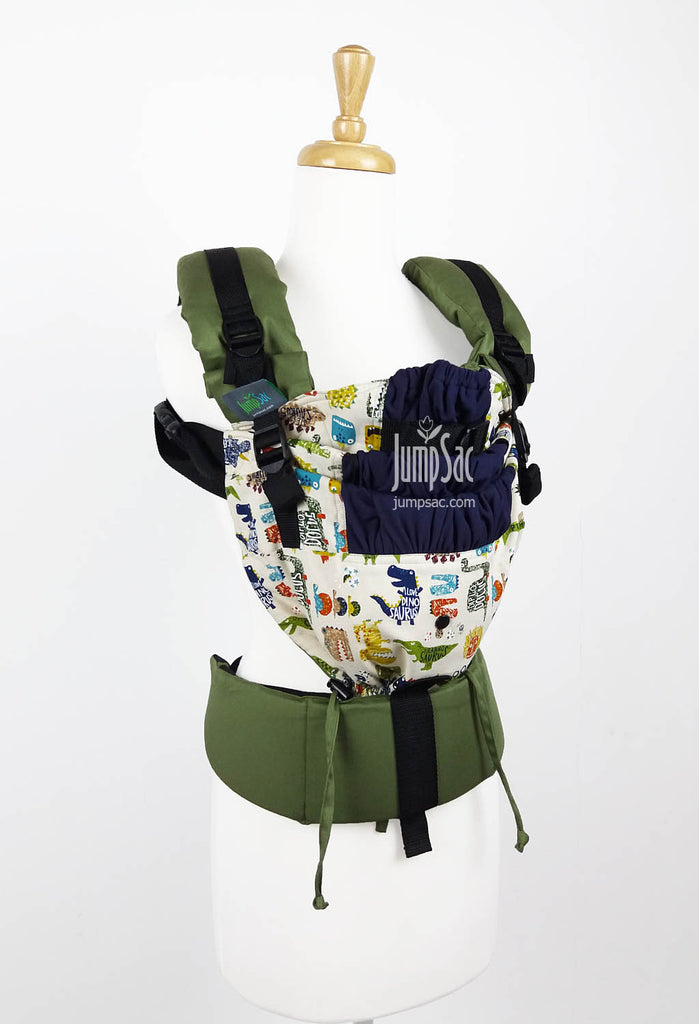 Dinosaurs with Navy Blue Mesh on Moss (Flux)