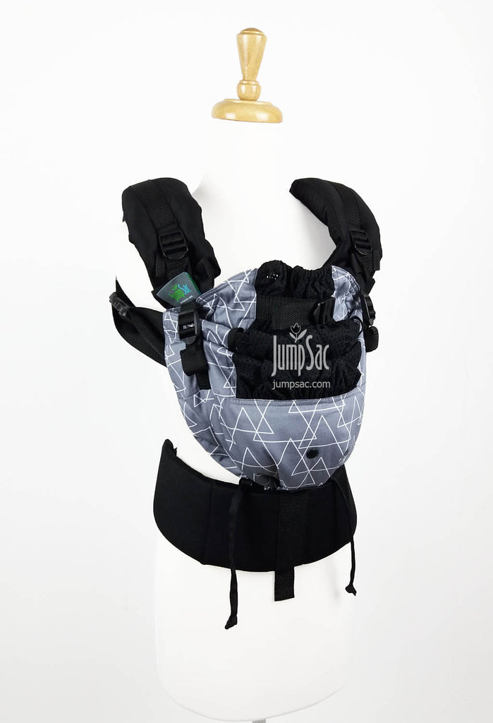 Overlapping Triangles on Black (Flux)