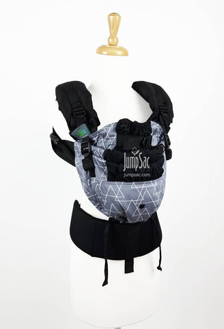 Overlapping Triangles on Black (Flux)