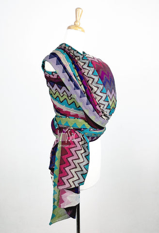 Bombora Waves in Light Grey (Woven Wrap)