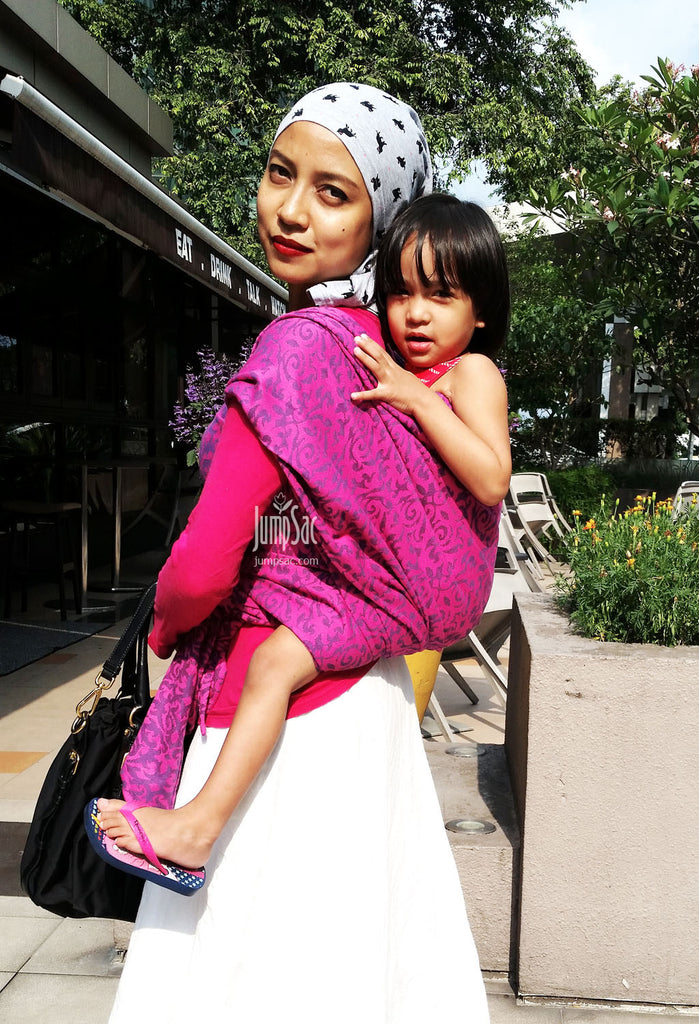 Damask Pink/Navy (Woven Wrap)