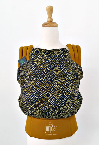 Navy Ikat on Caramel (Orbit)