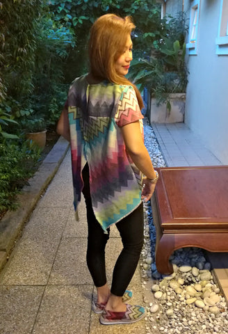 Bombora Waves in Light Grey (Struts Tunic)