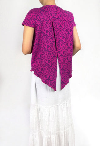 Damask Pink/Navy (Struts Tunic)